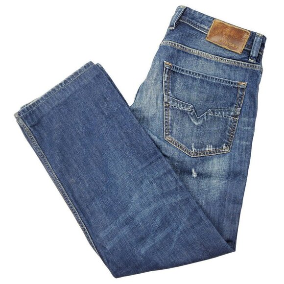 Diesel Larkee Relaxed Comfort Straight Denim Jeans Button Fly 31x30 Actual 32x27 - Picture 2 of 12